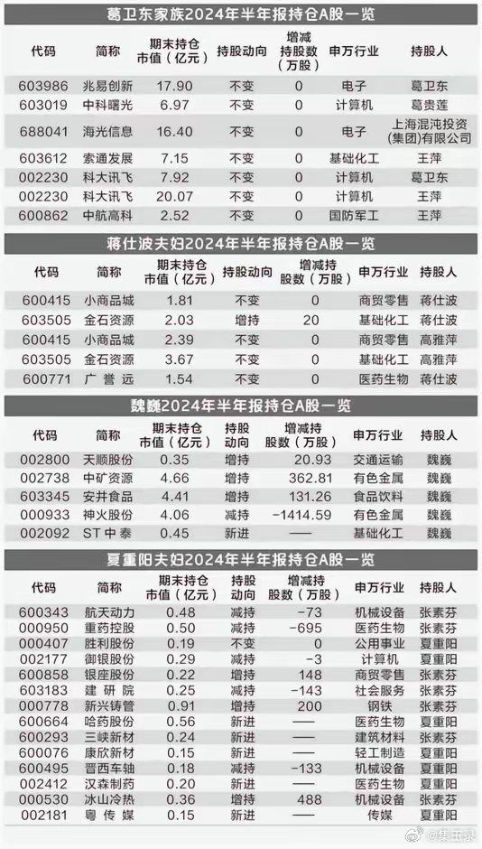 李葛卫最新持股动态深度解析与影响探讨