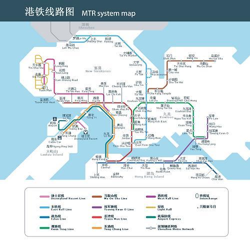 香港最新地铁线路图全景概览