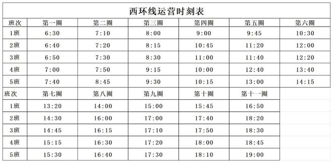 马山西环线最新时刻表与出行信息详解