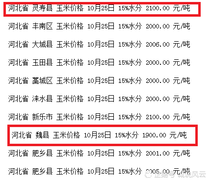 河北玉米最新价格分析